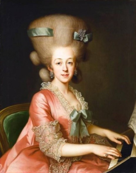 LAMPI Johann Baptist  - Bildnis einer Dame am Spinett 