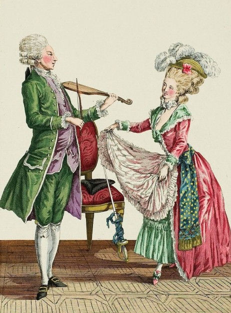 CLERC Pierre Thomas le  - Lévite de taffetas, Gallerie des Modes 