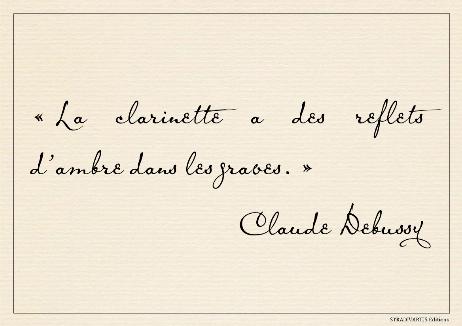 DEBUSSY Claude - The clarinet has amber tones in the lower register.