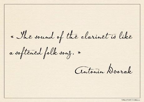DVORAK Antonin - The sound of the clarinet is like a softened folk song.