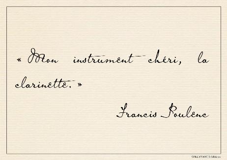 POULENC Francis - My beloved instrument, the clarinet.