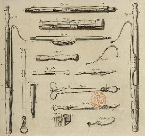 DIDEROT Denis & D'ALEMBERT Jean Le Rond  -  Basson, détail planche IX