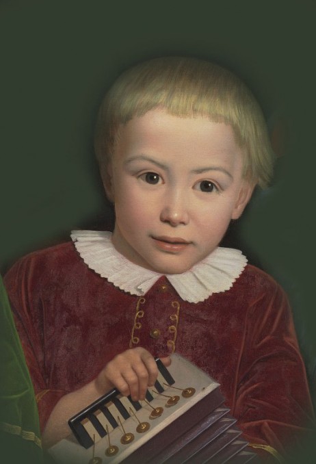 ANONYMOUS - Little boy with and accordion