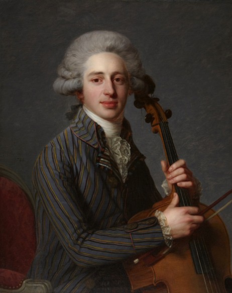 VESTIER Antoine  - Man playing a cello, probably Bernard Sarrette (1765-1858) 