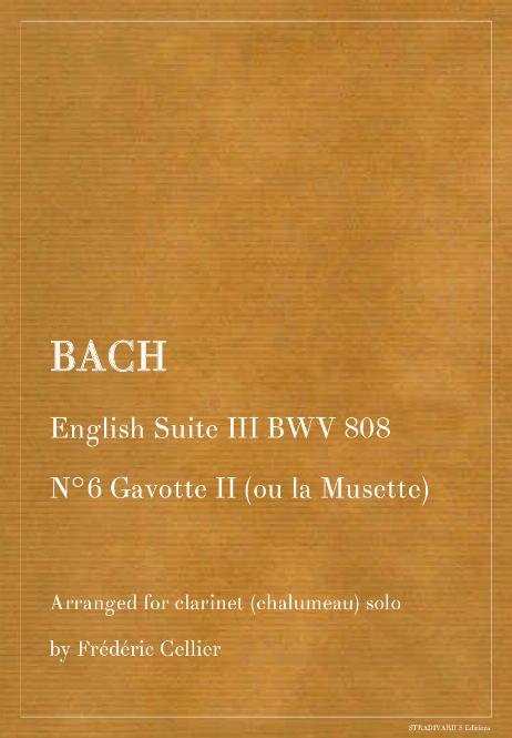 BACH Johann Sebastian - English Suite III BWV 808