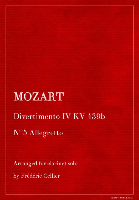 MOZART Wolfgang Amadeus - Divertimento IV KV 439b